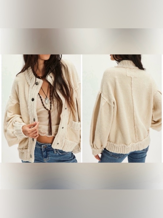 Free People Sweaters - NWOT Free People We The Free Cute In This Cardi - Tea Ivory Cream - Large